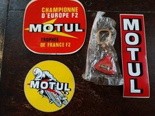 PORTE CLE MOTUL ET 3 AUTOCOLLANTS VINTAGE ANCIEN ANNEES 70 PUB ANCIENNE