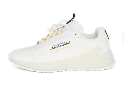 NWT AUTOMOBILI LAMBORGHINI SNEAKERS white Fondo race EU 45 US 12