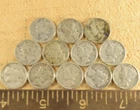 MERCURY DIME 1934-45 YEAR RUN MIXED LOT 12PCS USA COINS ACTUAL SHOWN 90% SILVER