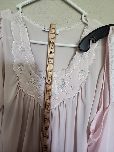 Lotto Vintage JC Penney Maxi Baby Doll Sissy Camicia da Notte Pizzo Ricamo Lorena - Foto 16 di 19