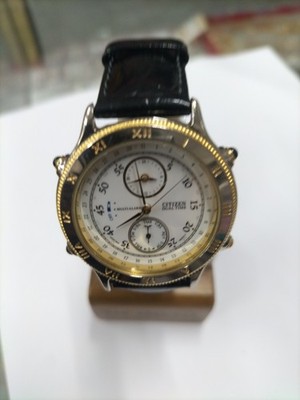 CITIZEN DUAL TIME MULTI ALARM QUARZ HERREN 38MM DRESS WATCH GEBRAUCHT.