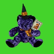 Royal Plush Purple Halloween Witch Bear 9 Inch Stuffed Animal Star Ribbon Tag