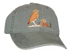 Burrowing Owl Embroidered Cotton Cap NEW