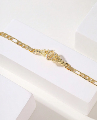 Brazalete Esclava Pulsera Manilla de Oro 10K Joyería con Virgen Maria Para Mujer