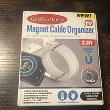 AS SEEN ON TV DOOHICKEY MAGNET CABLE ORGANIZER 3.3 FEET - NEW - EASY STORAGE