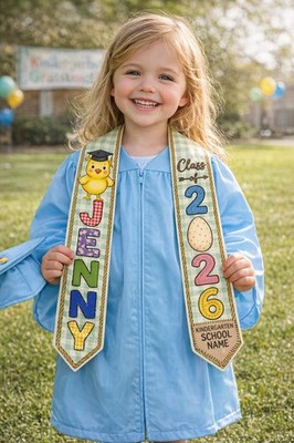 Personalized Countryside Graduation Stole 2026, Custom Name Class of 2026 Gift
