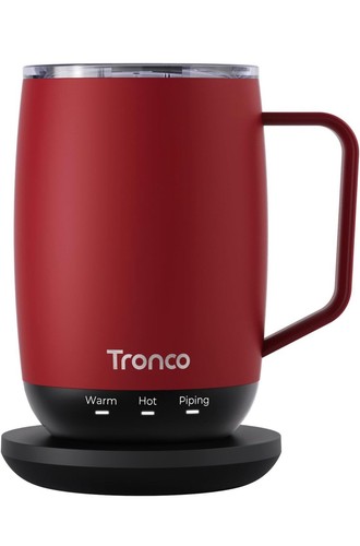 Tazza da caffè riscaldata con controllo della temperatura 14 oz - ricaricabile autocrimisi