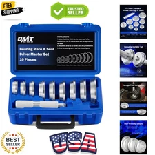 Bearing Press Kit, 10pc Bearing Race and Seal Driver Set with Seal Driver and...