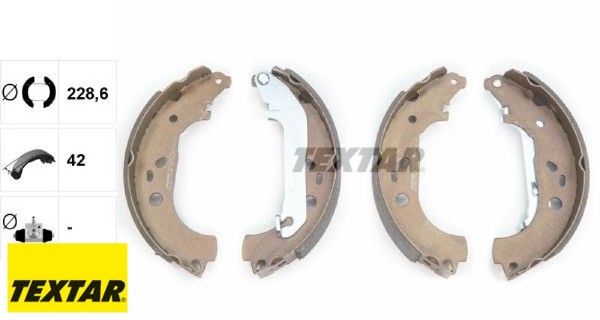 Textar 91064900 Bremsbackensatz 4 Bremsbacken Trommelbremse FüR Ford-image