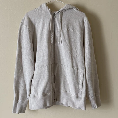 OFF WHITE Felpa Rapha con cappuccio donna avorio full zip giacca casual sportiva logo felpa TG XL