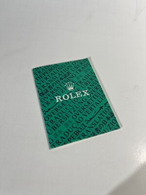 Rolex official chronometer certification translation booklet