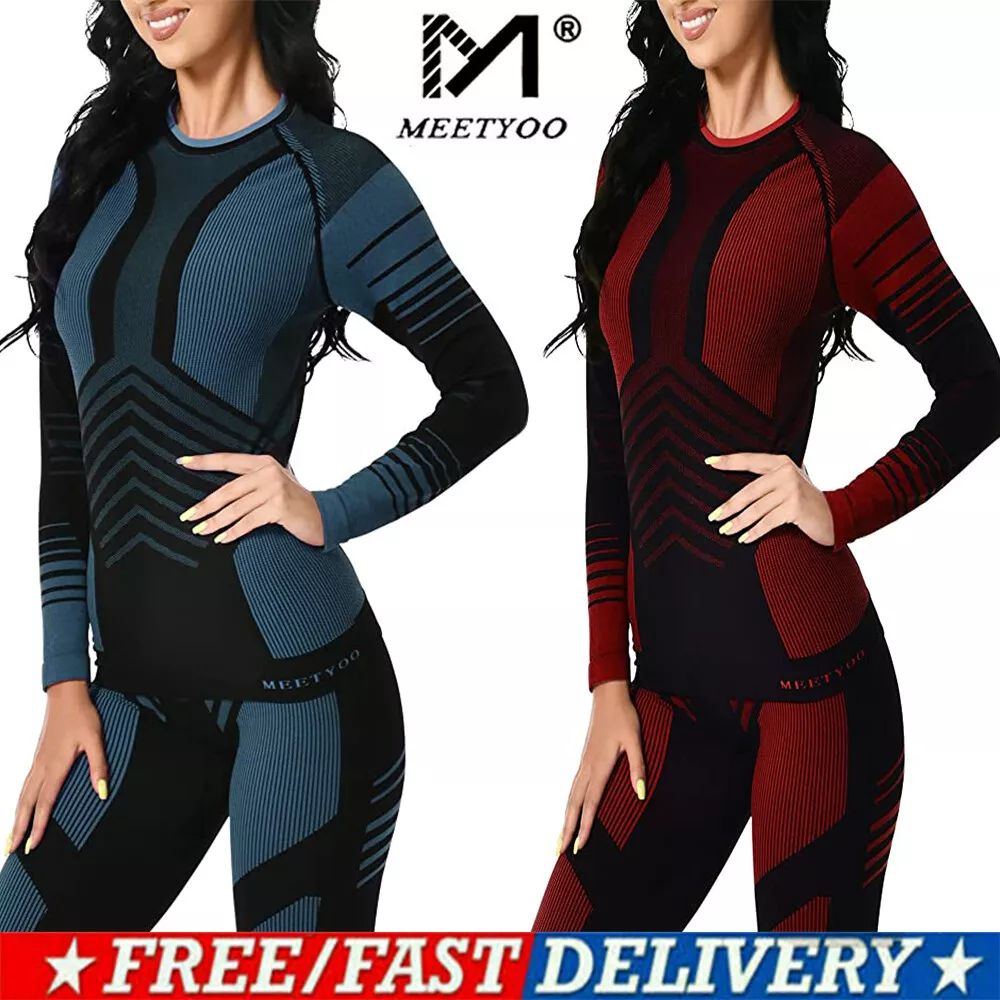 Womens Thermal Underwear Set Top & Bottom Sport Ski Base Layer