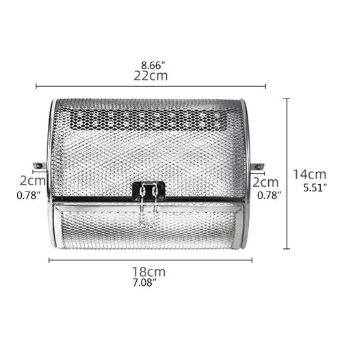 Stainless Steel Rotisserie Grill Roaster Drum Oven Basket for BBQ Roast Baking - Picture 8 of 8