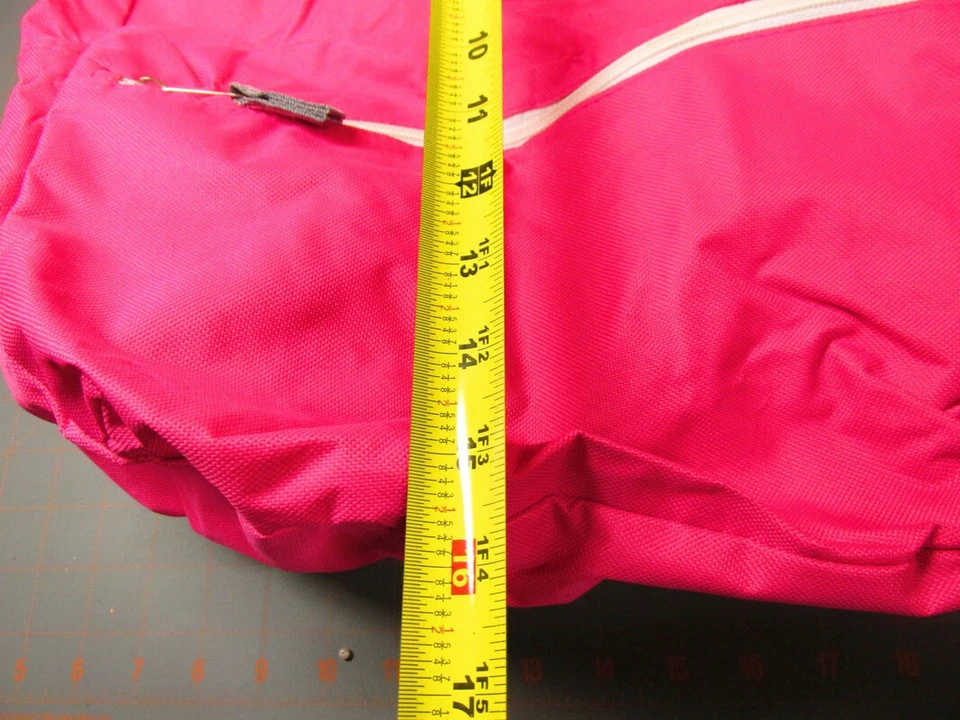 Mochila Rosa Nylon Ligera Vintage Estate Find Regalo Único Brillante IM Foto 4 de 4