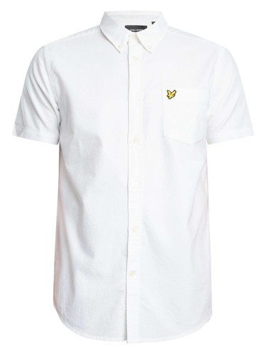 Lyle & Scott de los hombres Camisa Oxford de manga corta, Blanco - Imagen 5 de 5