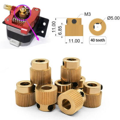 3D Drucker Messing Extruderantrieb Räder für Ender 3/3S/V2/5/CR10/10S/V2 Zubehör