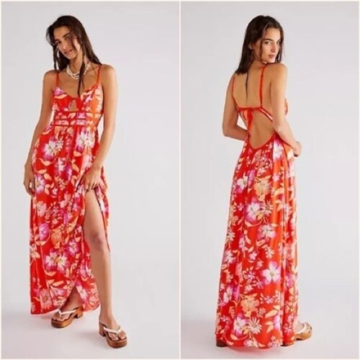 New FREE PEOPLE Rayon striking maxi dress J381 Size XS | eBay