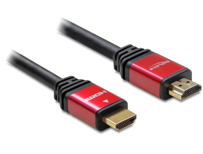 2m DeLock HDMI 2.0 Premium High Speed Kabel 4K HDR 2160p 3D Full HD Ferritkern