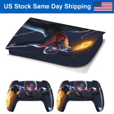 PlayStation5 PS5 Digital Version Console Controller Decal Sticker-Black Spider