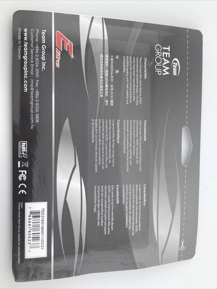 TEAMGROUP Elite DDR3 8GB Kit (2x4GB) 1600MHz Dual Channel Kit - NEW - Image 4 of 4