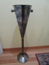 Vintage MCM RW Fink Silver-Plated Champagne Ice Bucket with Stand 3-Pc 36.5” t