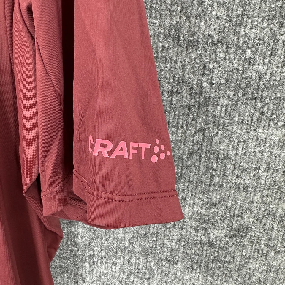 Craft ADV Offroad Cycling Jersey Mens Large Short Sleeve Full Zip Burgundy - Image 4 of 4