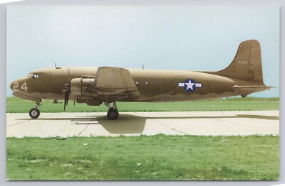 Postcard C-54 Skymaster The USAAF's version of the civilian Douglas DC-4 Plane