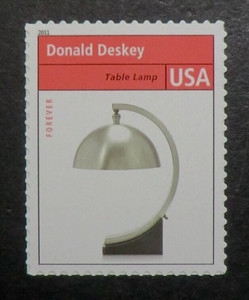4546d MNH 2011 FCF Donald Deskey Industrial Design Pioneer Cobra Head Table Lamp
