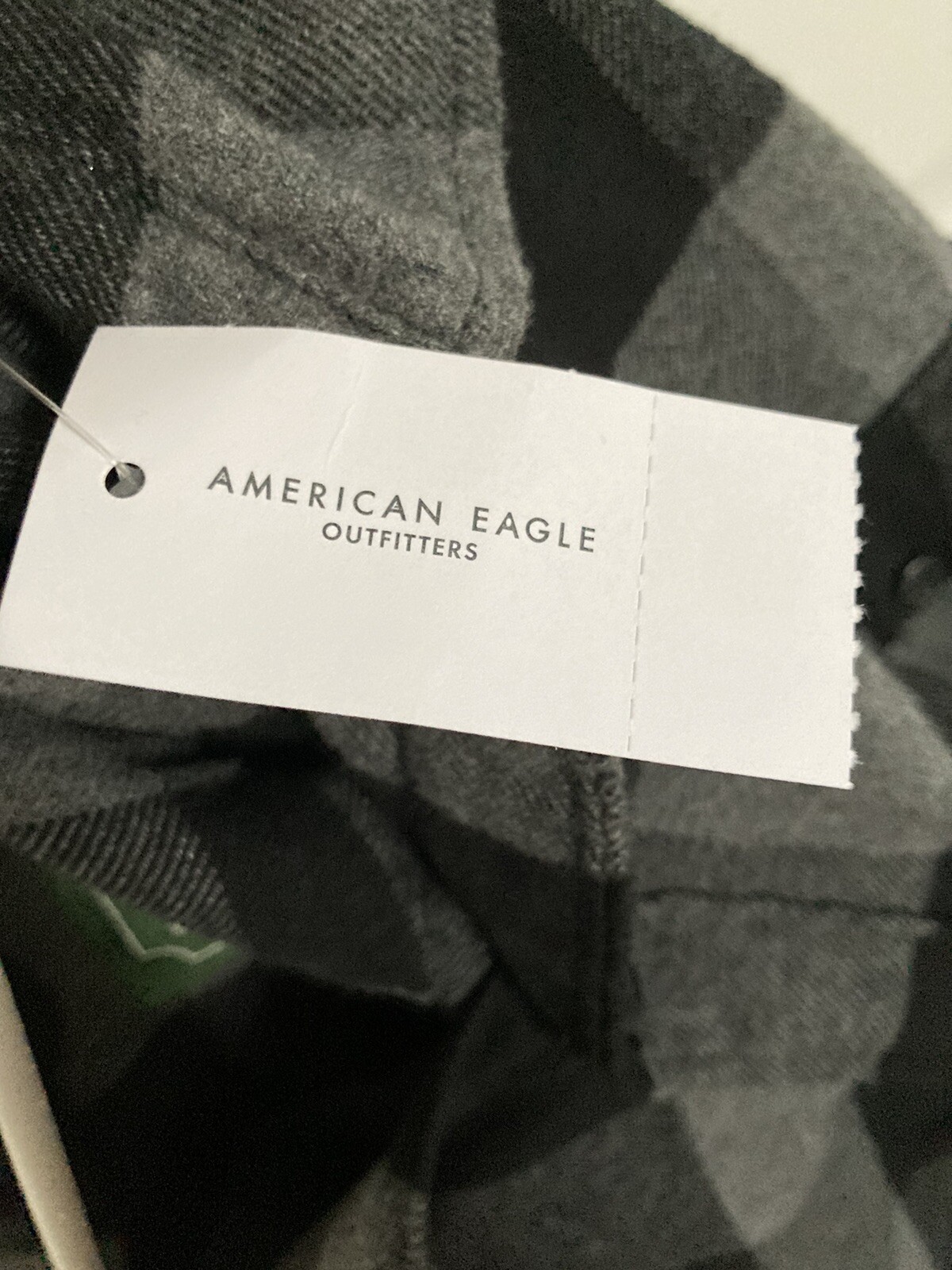 Men&rsquo;s Checkered American Eagle Flannel - Size Small