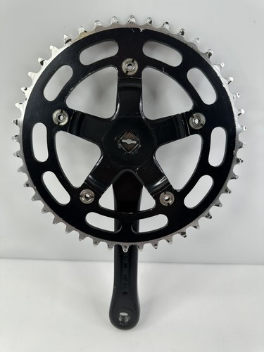 Vintage 1987 Sugino GT BMX Racing 3 pezzi pedivelle 44t 170 110 nero Giappone HTF - Foto 8 di 21