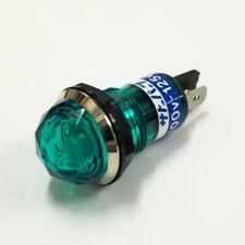 Sato Parts BN-23-1-G 17mm Round Green Jewel Lens Neon Indicator Light 100V~125V