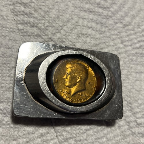 Vintage Homemade 1976 Coin Collector JFK Half Dollar Custom Belt Buckle 1970’s - Picture 15 of 20