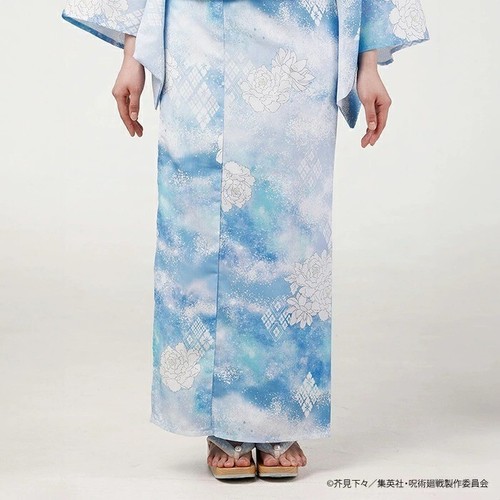 Jujutsu Kaisen Mujer Yukata & Obi Set Satoru Gojo Modelo Azul Talla M/L Japón - Imagen 15 de 18