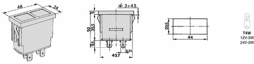 SEGNALATORI LUMINOSI SPIA 48X24 mm PRESSIONE OLIO MOTORE BATTERIA ORIGINALE COBO - 第 4/4 張圖片
