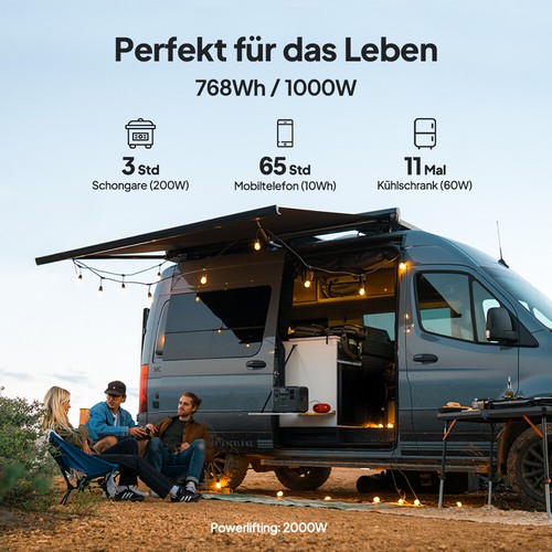 BLUETTI AC70 Powerstation 1000W AC 768Wh Camping Générateur Solaire Groupe Électrique - Photo 6/14