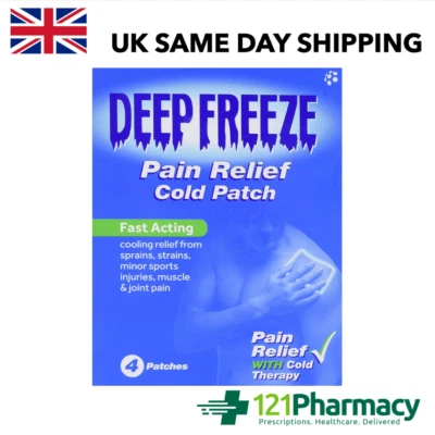 4x Deep Freeze Pain Relief Cold Patches - JOINT | MUSCLE | FOOT | SPRAINS