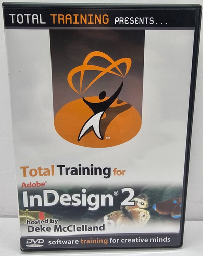 Total Training for Adobe InDesign 2 DVD CD-ROM 2002 Opened Never Used