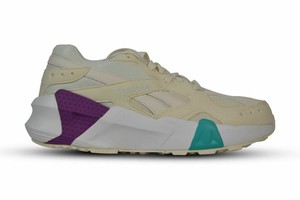 reebok aztrek double sneakers in chalk and yellow