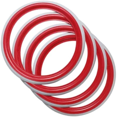 OMEGA Portawalls 13 Red White Wall Tyre Insert 13" Rims Sidewall Set 4x. Free SH - Image 1 of 4
