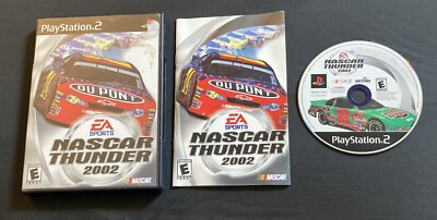 NASCAR Thunder 2002 Sony PlayStation 2, 2001 PS2 Game Disk & Case w/ Manual USA
