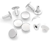 CRAFTMEMORE Flat Rivets Metal Single Cap Rivets Stud Assorted Sizes , Colors