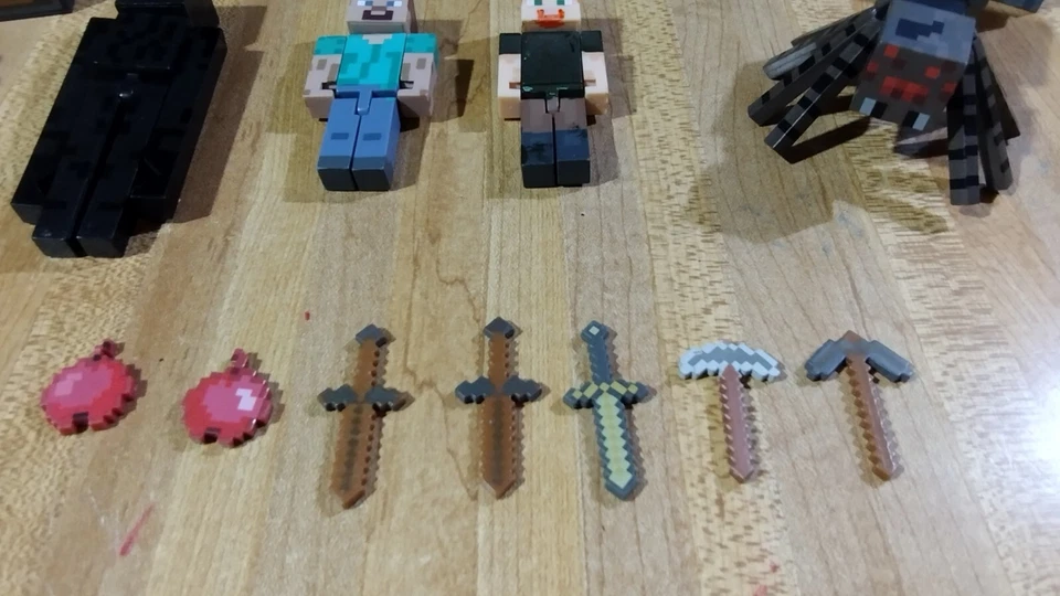 Lote Minecraft, figuras, bloques, armas, araña! Foto 4 de 4