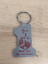 Vintage Keychain You're #1 With Us Mart Cart Key Club Member Kmart (J)