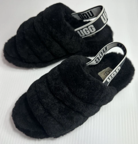 Sandali UGG Australia Fluff Yeah Slide da donna taglia US 7 neri