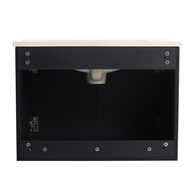 Modern 24'' Wall-Mounted Bathroom Vanity with Ample Storage, Paint- Eco Board &