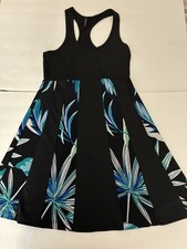 deKaye Athletic/swim  Skater Dress XS Black, Blue Racerback Activewear Stretch