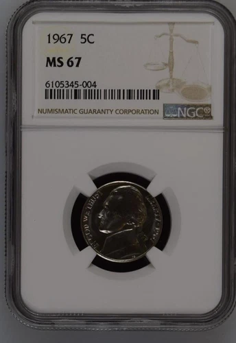 1967 Nickel Jefferson NGC MS-67