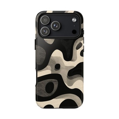 Phone Ink   Black White Abstract Pattern Case   iPhone, Galaxy, Pixel