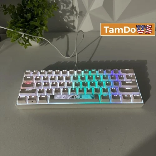 Corsair K65 RGB MINI 60% Mechanical Gaming Keyboard (RGP0137) – White LED