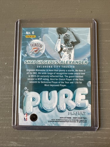 2024-25 NBA Hoops Shai Gilgeous-Alexander Pure Players #6 Thunder - Bild 2 von 2
